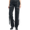 Women’s Chains Black Rhinestones Gothic Punk Buckles Pant Emo Tripp Pants-0