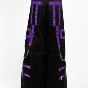 Ladies Fashion Gothic Night Pant Mega Eye Pant Purple-Black