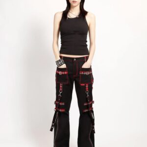 Gothic Ladies Strap and Ring Pant -3181