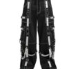 Ladies Fashion Gothic Pant Night Pant Pink Stitch