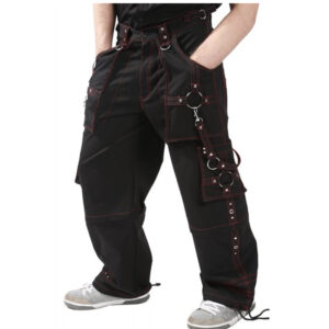 Ladies Fashion Gothic Pant Night Pant Pink Stitch