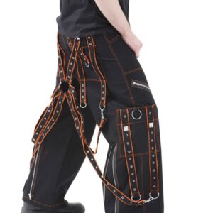 Orange threads Goth Bondage Trouser Shorts Pant-3282