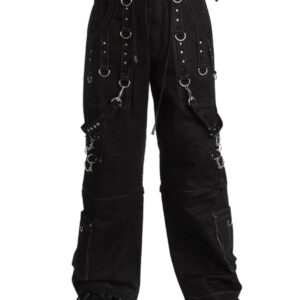 Ladies Fashion Gothic Pant Night Pant Pink Stitch