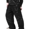 Ladies Fashion Gothic Pant Night Pant Pink Stitch