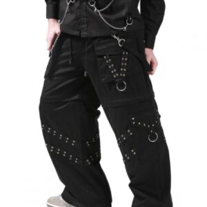 Ladies Fashion Gothic Pant Night Pant Pink Stitch