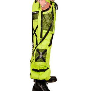 Mens Cybergoth Bondage Trouser Industry Goth Punk Pant-3235