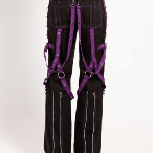 Goth Pant Stitch Eyelet Dark Street Pant -3173