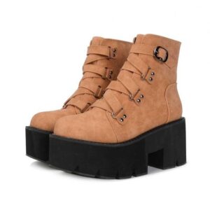 Soul Reaper Black Platform Boots-3370