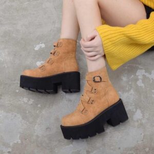 Soul Reaper Black Platform Boots-3371