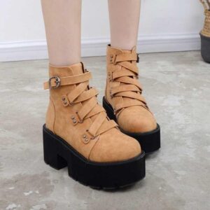 Soul Reaper Black Platform Boots-3376