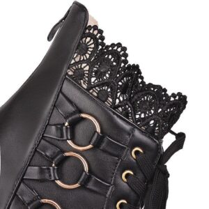 Victorian O-Ring Lace Boots-3348