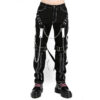 Men’s Gothic Bondage Black White Pant Rock-0