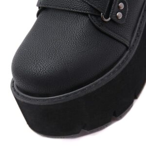 Soul Reaper Black Platform Boots-3380