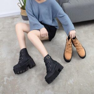 Soul Reaper Black Platform Boots-3367