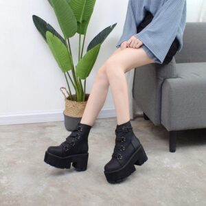 Soul Reaper Black Platform Boots-3369