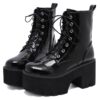 Leather High Heels Boots-0