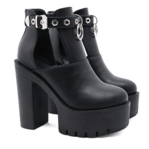 Hollow Out Platform Boots-5176