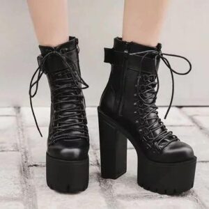 Lace Up Ankle Boots-4263