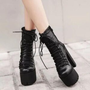 Lace Up Ankle Boots-4264