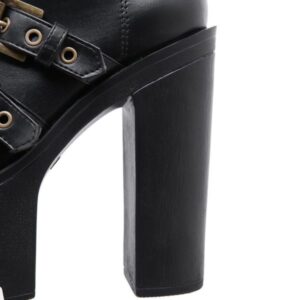 Platform Buckle Boots-3727