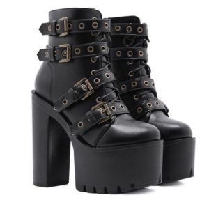 Platform Buckle Boots-0