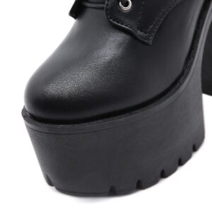 Gothic Platform Lace Up Boots-3492