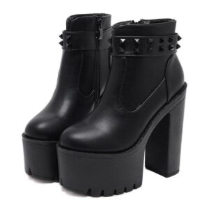 Rivets Ankle Boots-0
