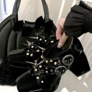 Brutal Rivets Punk Heels-4985