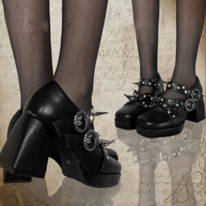 Brutal Rivets Punk Heels-4987