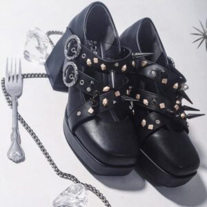 Brutal Rivets Punk Heels-4989