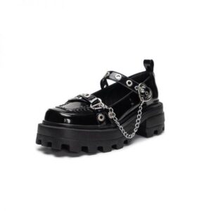 Chain British Style Thick Bottom Shoes-5056