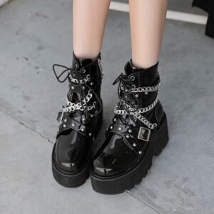 Chained Belt Boots-3428