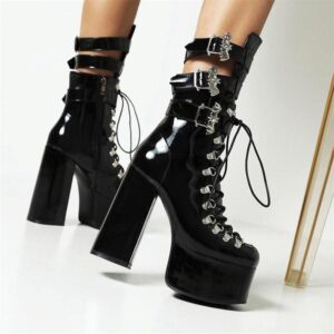 Furthest Thing Lace Up Platform Boots-3644