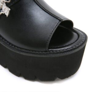 Devil Buckle Platform Sandals-5229