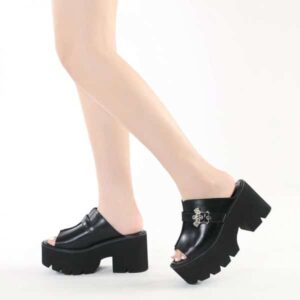 Devil Buckle Platform Sandals-5230