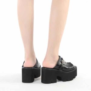 Devil Buckle Platform Sandals-5231