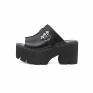 Devil Buckle Platform Sandals-5233