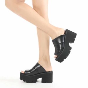 Fish Mouth Platform Sandals-4657