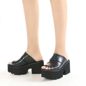 Fish Mouth Platform Sandals-4653