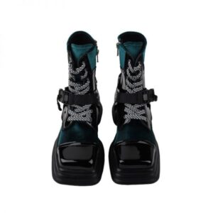 Mayze Green Buckle Boots-4964