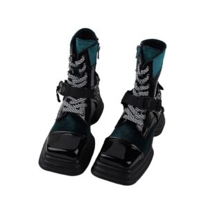 Mayze Green Buckle Boots-4965
