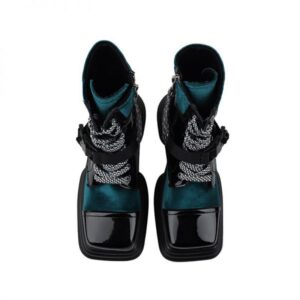 Mayze Green Buckle Boots-4962
