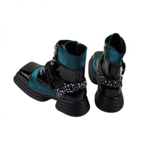 Mayze Green Buckle Boots-4963