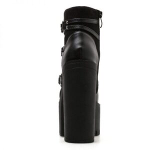Gothic Platform Ring Boots-4616