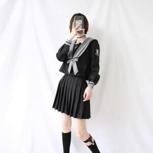 Dark Lolita Thick Bottom Three Buckles School Uniform Shoes-5074