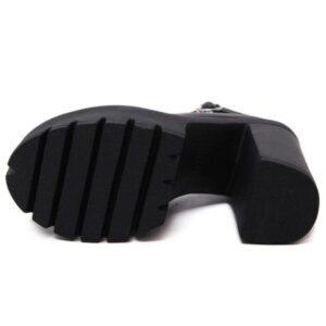 Gothic One Word Buckle High-Heeled Shoes-3857