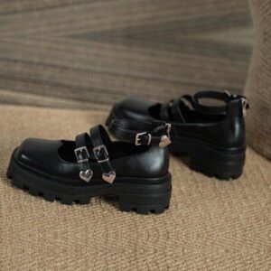 Heart Chain Thick Bottom Shoes-4248