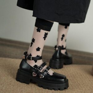 Heart Chain Thick Bottom Shoes-4250