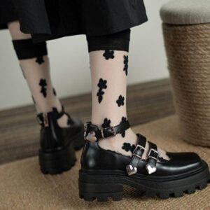 Heart Chain Thick Bottom Shoes-4242