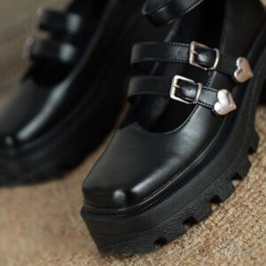 Heart Chain Thick Bottom Shoes-4243